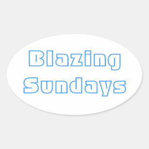 Blazing Sundays Oval Sticker