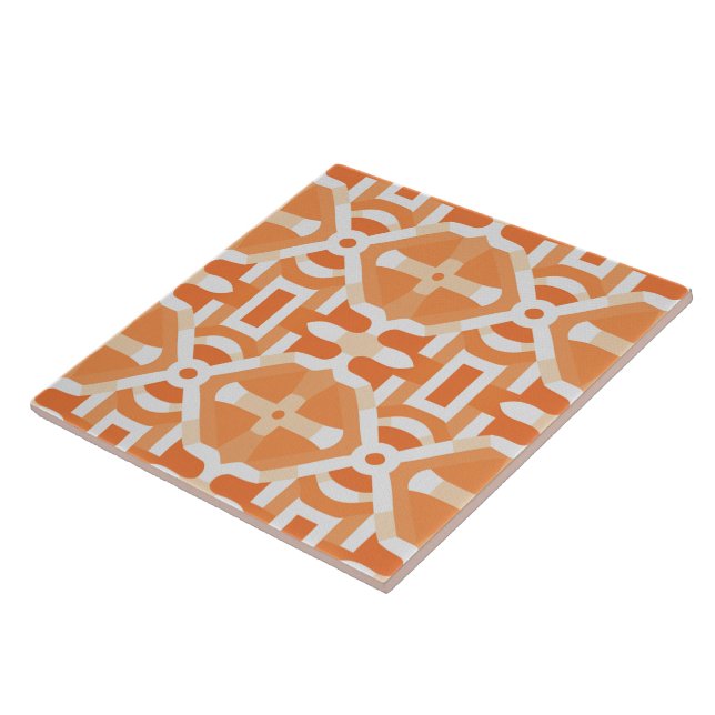 Blazing Trails Apricot Chevron Adventures Ceramic Tile (Side)