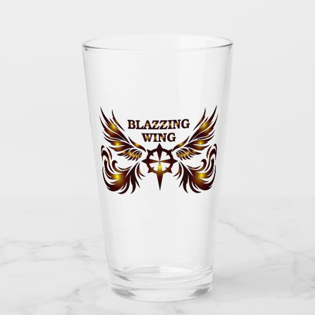 Blazzing Wing Drinkware Glass (Front)