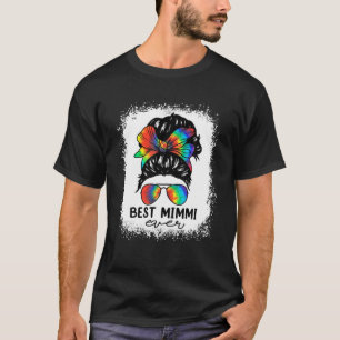 Bleach Best Mimmi Ever Tie Dye Messy Bun Hair Moth T-Shirt
