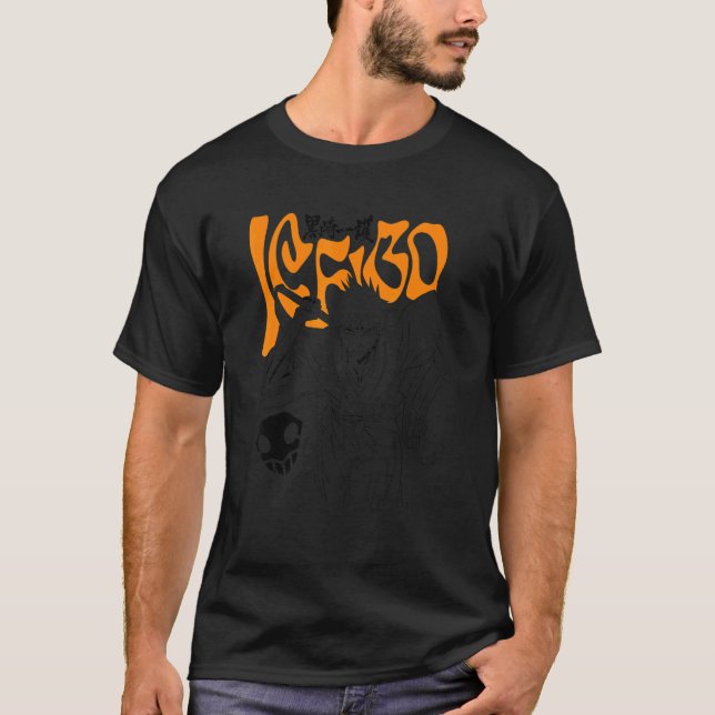 Bleach Ichigo Warped Text T-Shirt (Front)