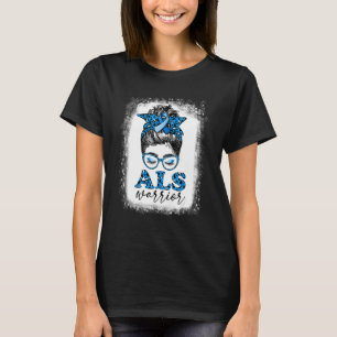 Bleached Als Warrior Leopard Messy Hair Bun Als Aw T-Shirt