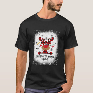 Bleached Assistant Principal Squad Reindeer Funny  T-Shirt