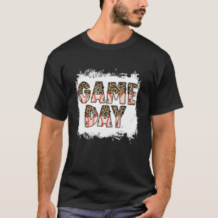 Bleached Baseball Game Day Vibes Hand Drawn Baseba T-Shirt