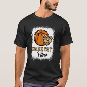 Bleached Basketball Game Day Vibes Basketball Mum  T-Shirt