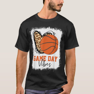 Bleached Basketball Game Day Vibes Basketball Mum T-Shirt