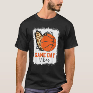 Bleached Basketball Game Day Vibes Basketball Mum  T-Shirt