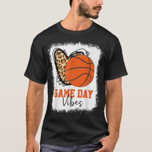 Bleached Basketball Game Day Vibes Basketball Mum T-Shirt