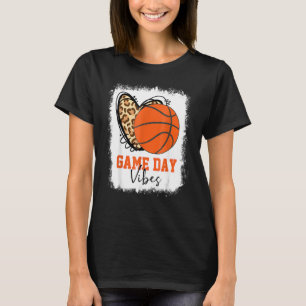 Bleached Basketball Game Day Vibes Basketball Mum  T-Shirt