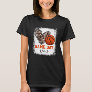 Bleached Basketball Game Day Vibes Basketball Mum  T-Shirt