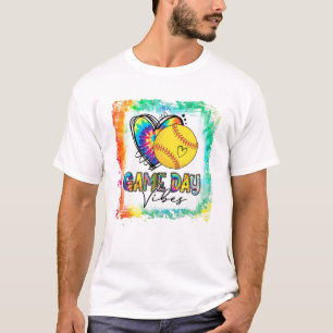 Bleached Basketball Game Day Vibes Softball Mum Ti T-Shirt