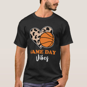 Bleached Basketball Game Vibes Basketball Mom Game T-Shirt