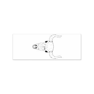 Bleached Bull Skull Thunder_Cove Rubber Stamp