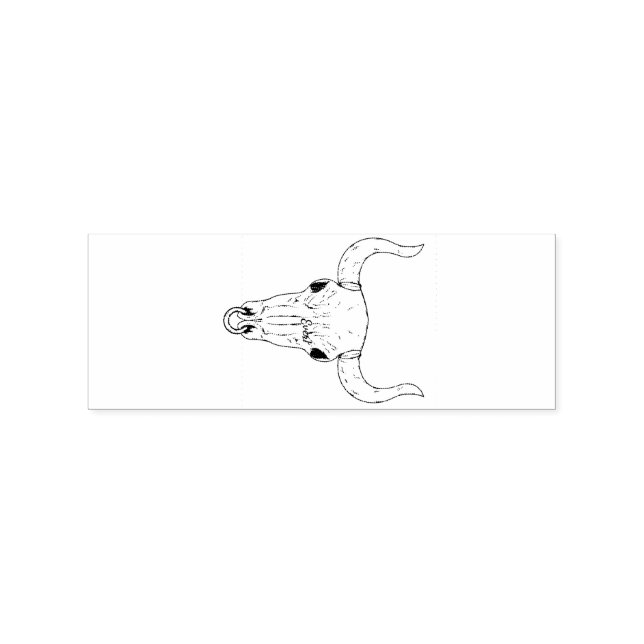 Bleached Bull Skull Thunder_Cove Rubber Stamp (Imprint)
