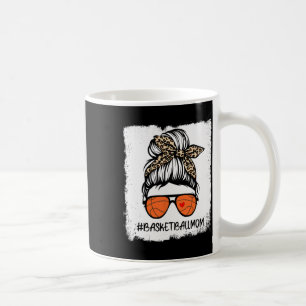 Bleached Bysketbyll Mum Life Leopard Messy Bun Gam Coffee Mug