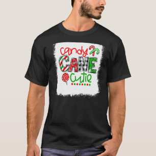 Bleached Candy Cane Cutie Merry Christmas Xmas Kid T-Shirt