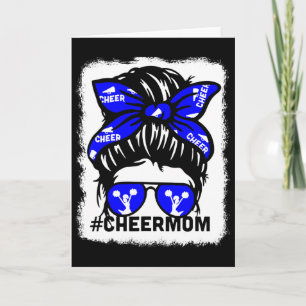 Bleached Cheer Mother Mama Parent Cheerleading Mom Card