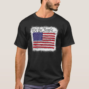 Bleached Constitution We The People On Usa Flag 4t T-Shirt