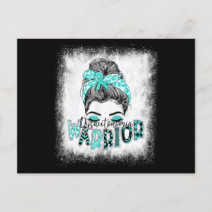 Bleached Dysautonomia Warrior Messy Bun Turquoise  Postcard