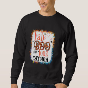 Bleached Faboolous Cat Mum Halloween Costume Cat M Sweatshirt