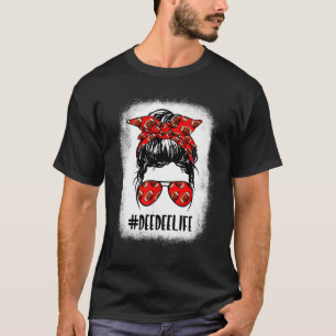 Bleached Football Deedee Life Messy Bun Football P T-Shirt