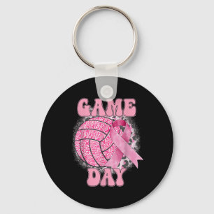 Bleached Game Day Breast Cancer Awareness Pink Vol Key Ring