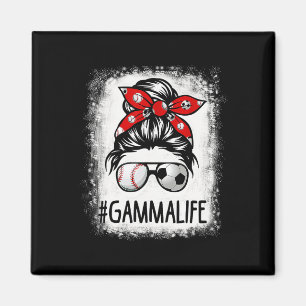 Bleached Gamma Life Soccer Messy Bun Bysebyll Game Magnet