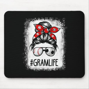 Bleached Gram Life Soccer Messy Bun Bysebyll Game Mouse Pad