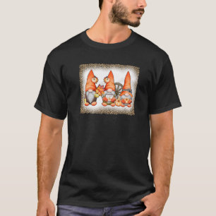 Bleached Happy Fall Y'all Gnome Pumpkin Autumn Tha T-Shirt