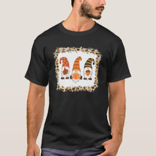 Bleached Happy Fall Y'all Gnome Pumpkin Autumn Tha T-Shirt