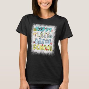 Bleached Happy Last Day Of School Beach Vibes Hell T-Shirt