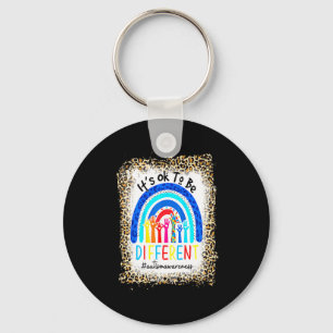 Bleached Its Ok To Be Different Autism Awareness T Key Ring