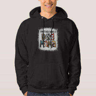 Bleached Kinda Busy Being A Dog Mama Leopard Mothe Hoodie
