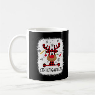 Bleached Kindergarten Teacher Squad Reindeer Funny Coffee Mug