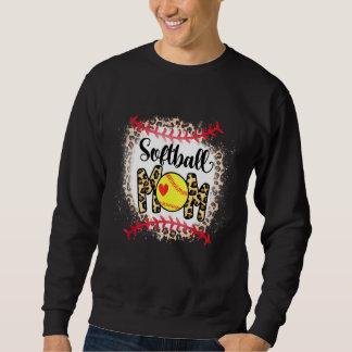 Bleached Leopard Ball Mum Mother's Day Softball Mo Sweatshirt