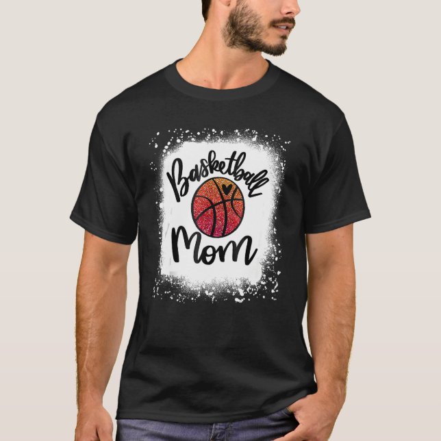 Bleached Leopard Basketball Mom Game Day  Mens T-Shirt (Front)