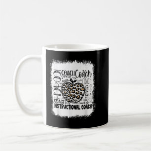 Bleached Leopard Instructional Coach Typography Te Coffee Mug