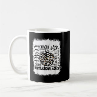 Bleached Leopard Instructional Coach Typography Te Coffee Mug