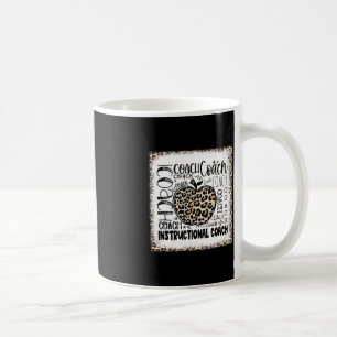 Bleached Leopard Instructional Coach Typography Te Coffee Mug