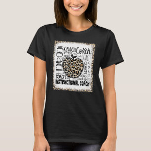 Bleached Leopard Instructional Coach Typography Te T-Shirt