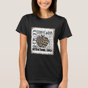 Bleached Leopard Instructional Coach Typography Te T-Shirt
