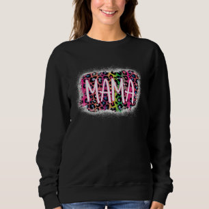 Bleached Leopard Rainbow Mama Shirt Mum Life Mothe