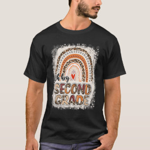 Bleached Leopard Rainbow Oh Hey Second Grade Back T-Shirt