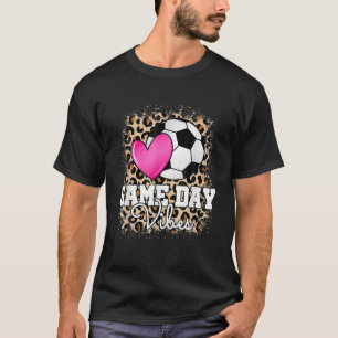 Bleached Leopard Soccer Game Day Vibes Soccer Mom T-Shirt