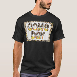 Bleached Leopard Softball Game Day Vibes Softball T-Shirt