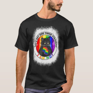 Bleached Let's Get One Thing Straight Black Cat Lg T-Shirt
