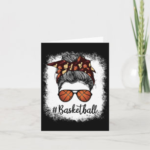 Bleached Life Bysketbyll Mum Leopard Messy Bun Gle Card