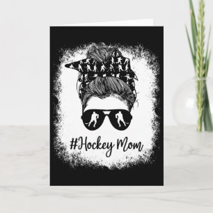 Bleached Life Hockey Mom Leopard Messy Bun Gles  Card