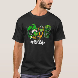 Bleached Love St Patricks Day Gnomes Shamrock Rn L T-Shirt
