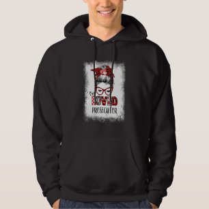 Bleached Messy Bun One Loved Prosecutor Valentine' Hoodie